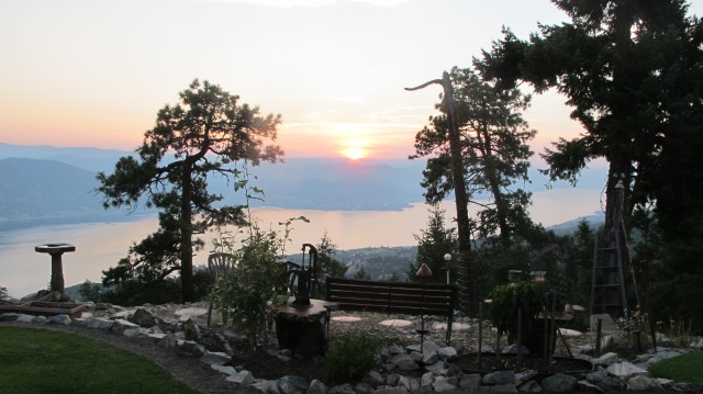 Enjoying the sunset over Summerland. RBuchanan photo